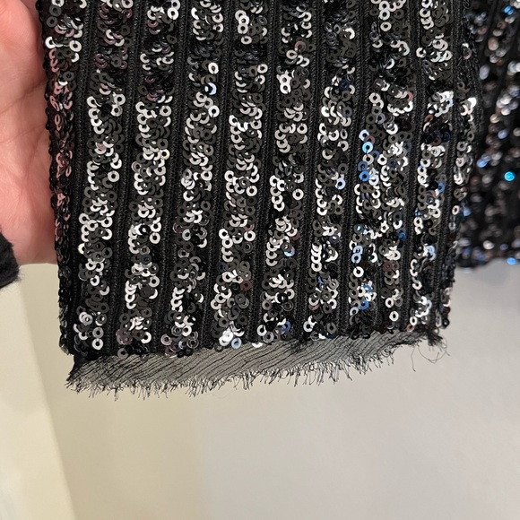 Zadig & Voltaire Volly Sequin Deluxe Jacket Black Small Kyle Richards Holiday - Picture 8 of 10